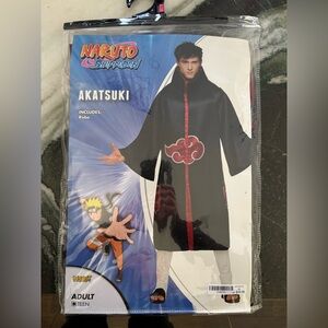 BRAND NEW NARUTO SHIPPUDEN AKATSUKI TEEN/ADULT COSTUME - PREMIUM BLACK/RED ROBE